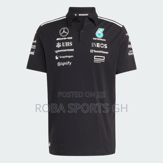 2025 Mercedes Amg Petronas Adidas F1 Team Polo - Black · Photo 2