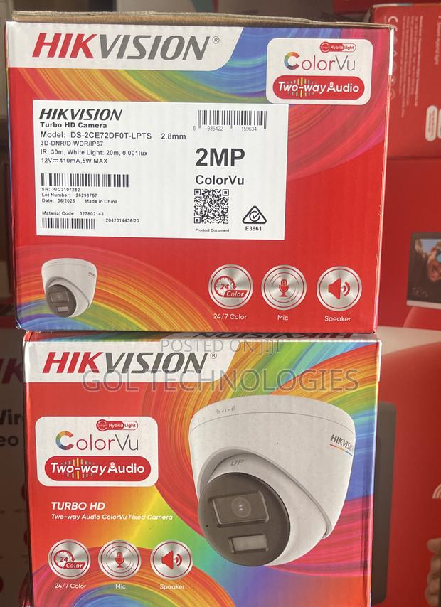 Hikvision Ds-2ce72df0t-LPTS New 2mp Two Way Audio Fixed Turret Camera · Photo 1