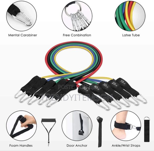 Resistance Bands Set Elastic Workout Fitness Exercise Tube Bands · Photo 3