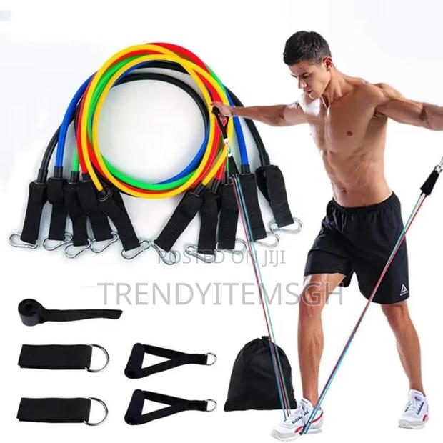 Resistance Bands Set Elastic Workout Fitness Exercise Tube Bands · Photo 1