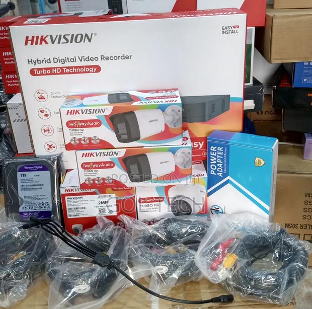 4ch Hikvision Camera Kit 2-Way Audio With 1tb Surveillance HDD 2mp · Photo 1