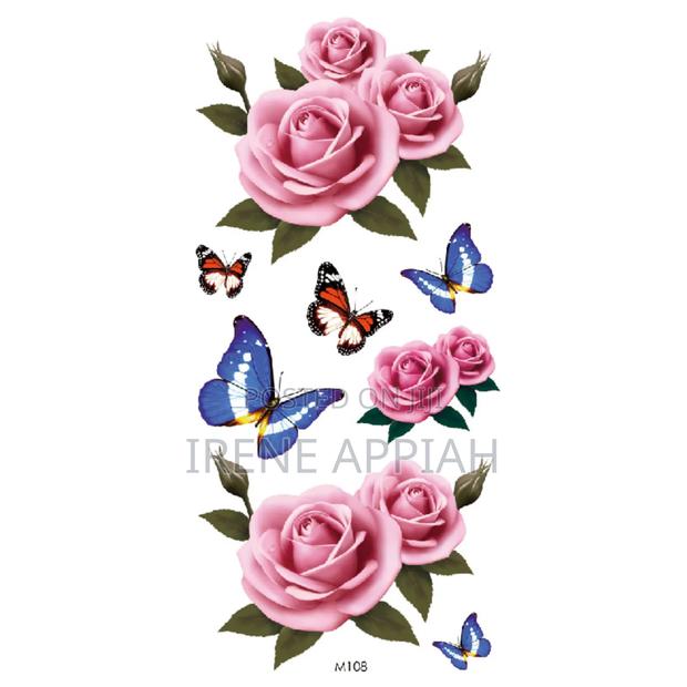Butterflies and Flowers Tattoo Stickers · Photo 2