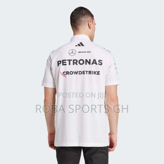 2025 Mercedes Amg Petronas Adidas F1 Team Polo - White · Photo 3