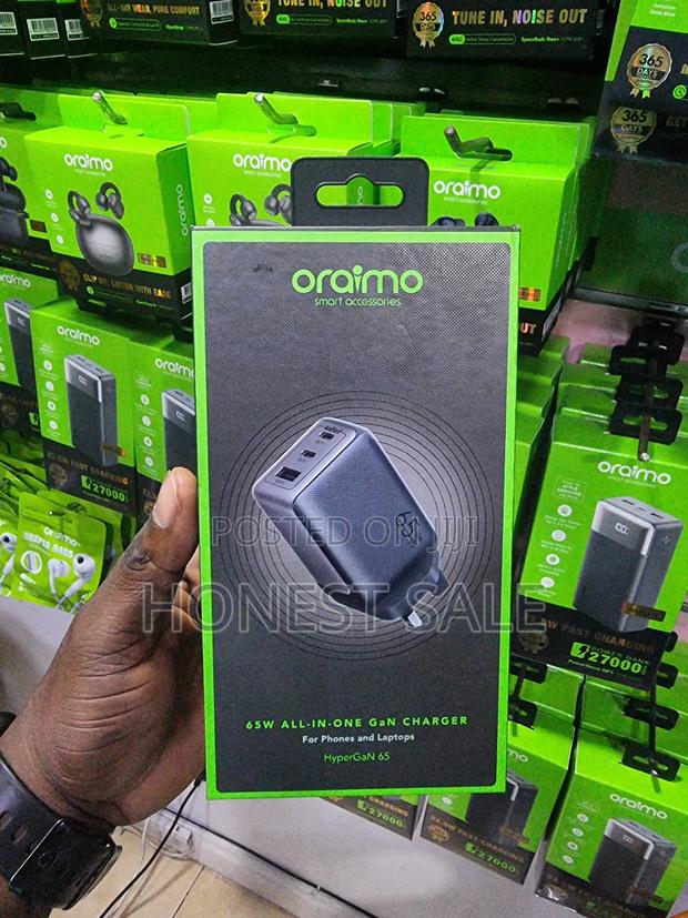 Oraimo Hypergan 65 65w Gan Wall Charger Kit With 100w Cc Cable · Photo 2
