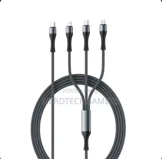 Ldnio 100w 3-in-1 Fast Charging Cable, 3.3ft, Black, · Photo 2