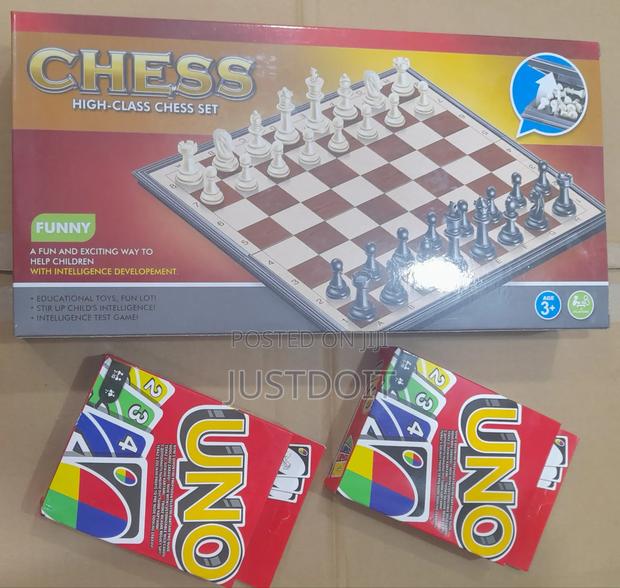Chess Board Game and 2 Uno Card Games. · Photo 1
