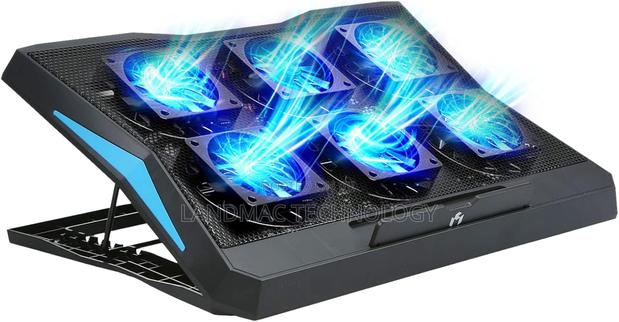 17" Foldable Laptop Cooler 6-Fan Stand Low Noise 6-Level · Photo 2