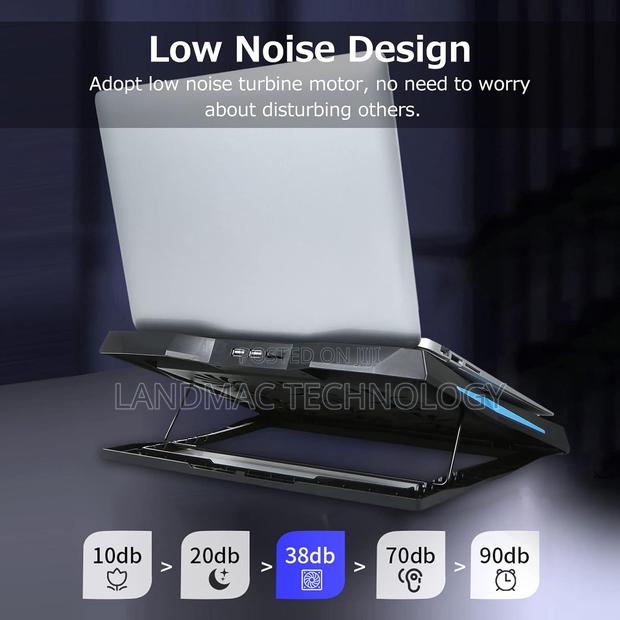17" Foldable Laptop Cooler 6-Fan Stand Low Noise 6-Level · Photo 7