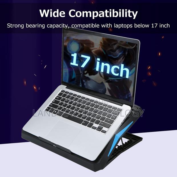 17" Foldable Laptop Cooler 6-Fan Stand Low Noise 6-Level · Photo 8