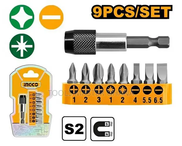 9 Pcs Screwdriver Bits Set - Aksd0071 · Photo 1