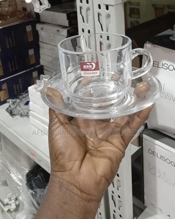 Glass Teacup and Saucer Set 6in1 · Photo 1