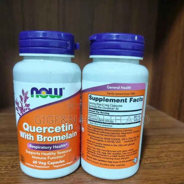 Quercetin With Bromelain, 60 Veg Capsules- Respiratory Health (2029) · Photo 1