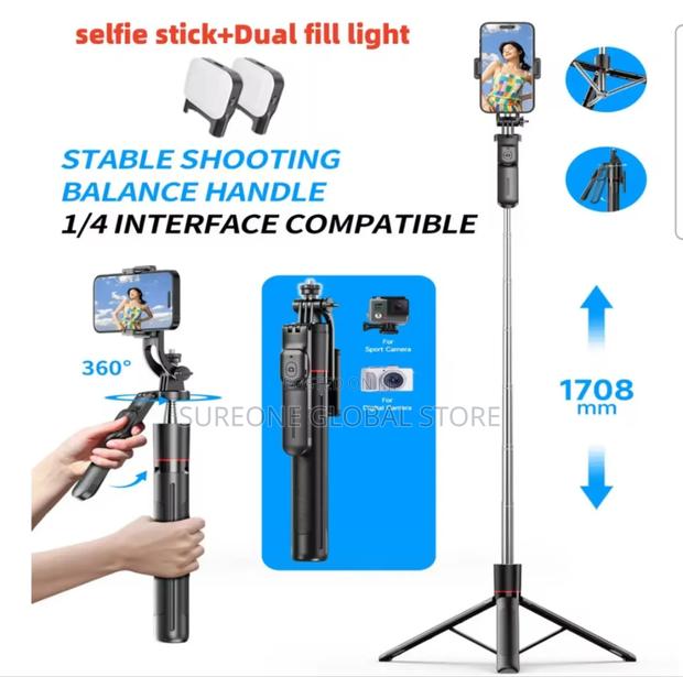 Selfie Stick Tripod Led Light 360 Rotation · Photo 1