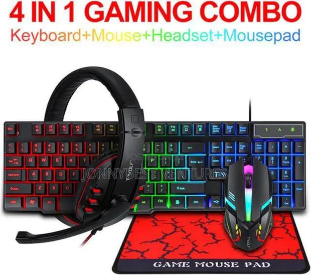 4in1 Gaming Combo Keyboard, Mouse, Headset, Mouse Pad · Photo 1