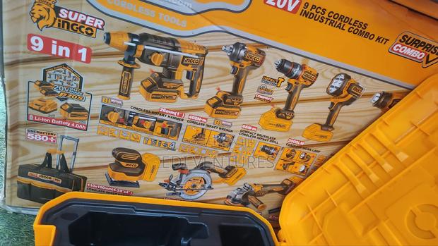 Ingco 9 Pieces In 1 Cordless Industrial Combo Tool Kit · Photo 2