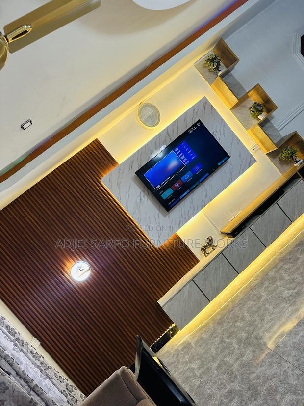 Original Modern Led Tv Stand With Led Tv Board and Wall Panels