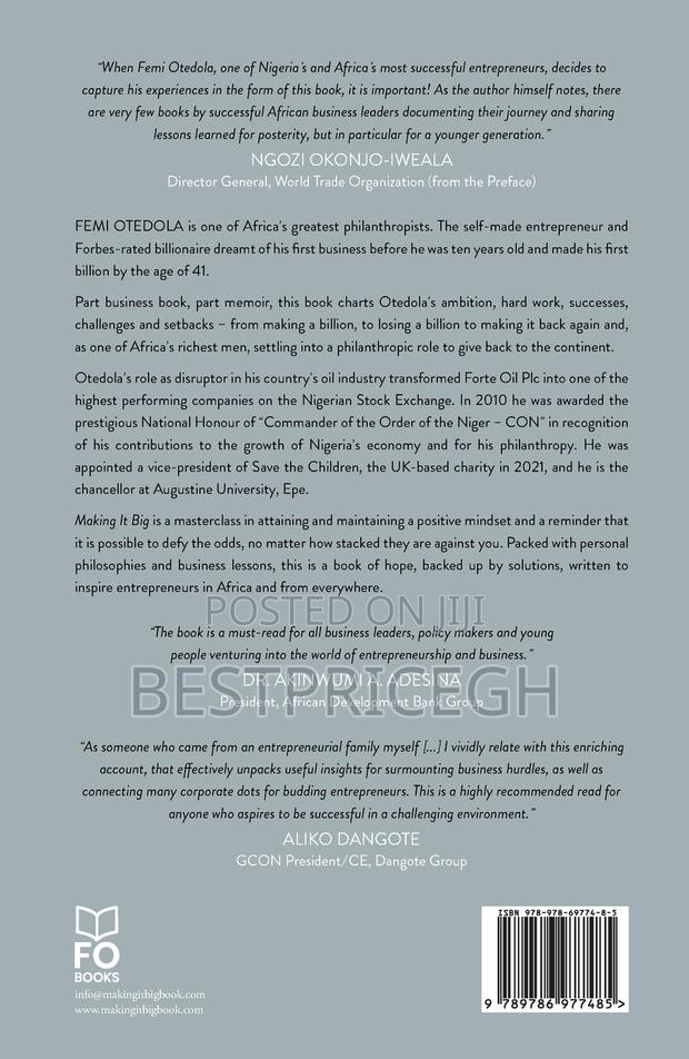 Making It Big: Lessons From a Life in Business - Paperback · Photo 2
