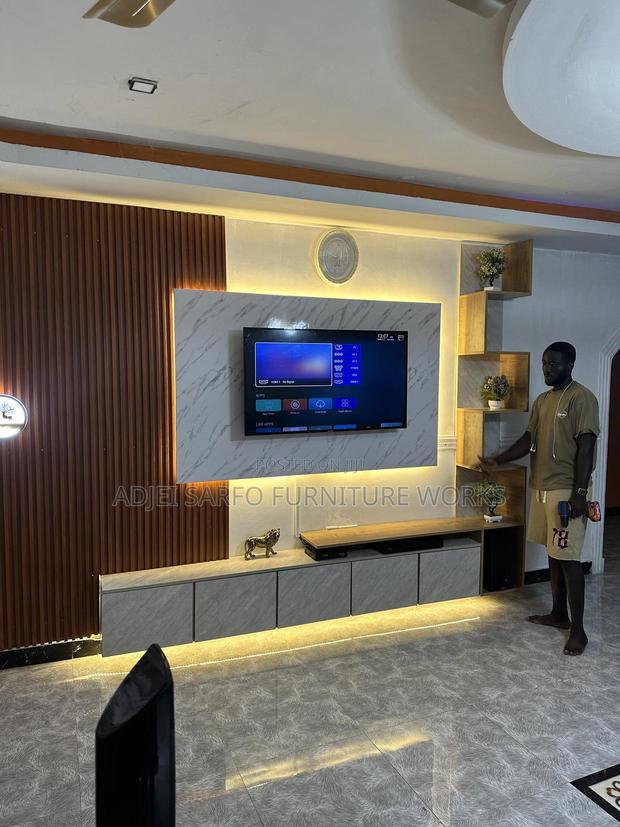 Original Modern Led Tv Stand With Led Tv Board and Wall Panels · Photo 4