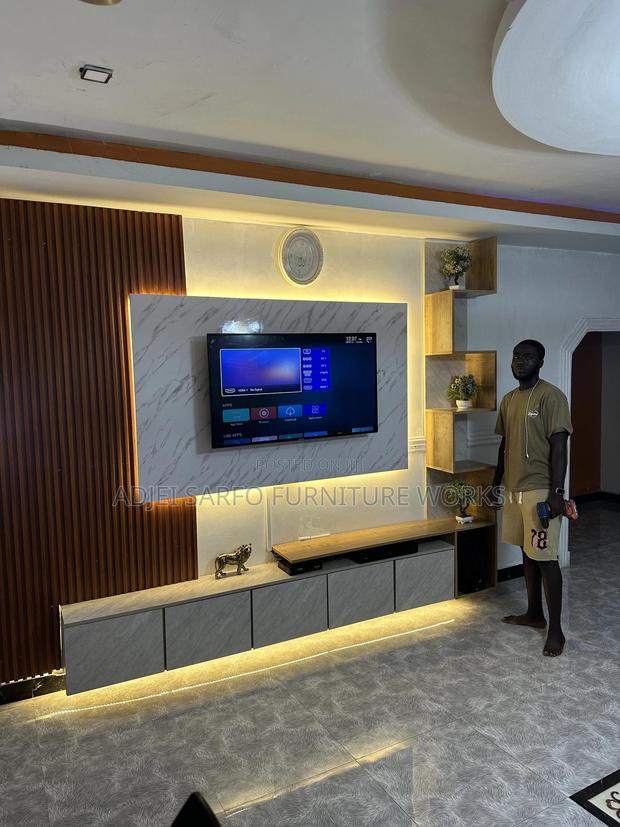 Original Modern Led Tv Stand With Led Tv Board and Wall Panels · Photo 5