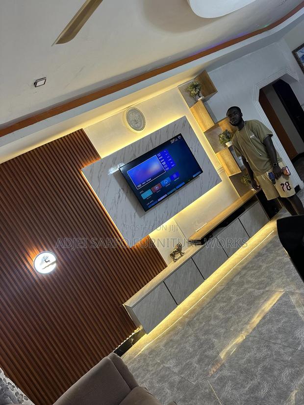 Original Modern Led Tv Stand With Led Tv Board and Wall Panels · Photo 2