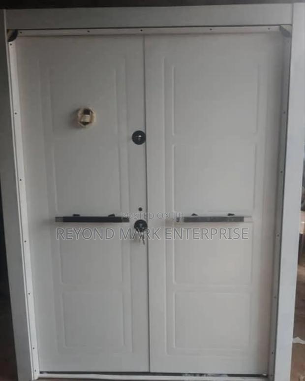 Double Full Meal Security Door, White Color, · Photo 1