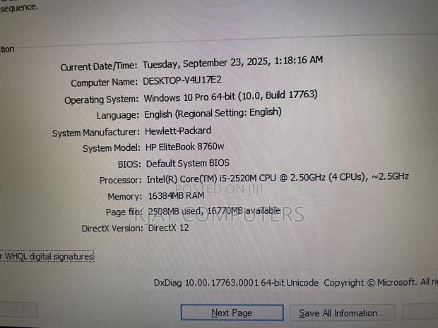 Laptop HP EliteBook 8760W 16GB Intel Core i5 HDD+SSD 128GB · Photo 6