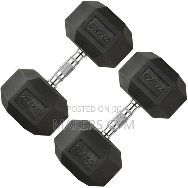 27.5kg Hex Dumbbells (Pair) · Photo 1