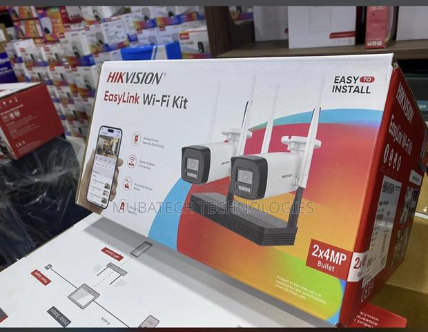 Hikvision Wifi Ip Wireless Kit With 2x4mp Camera Built-in Speaker Mic · Photo 2