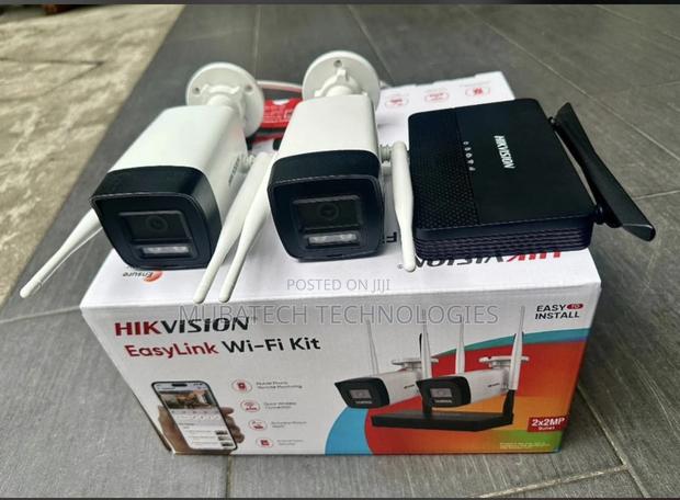 Hikvision Wifi Ip Wireless Kit With 2x4mp Camera Built-in Speaker Mic · Photo 3