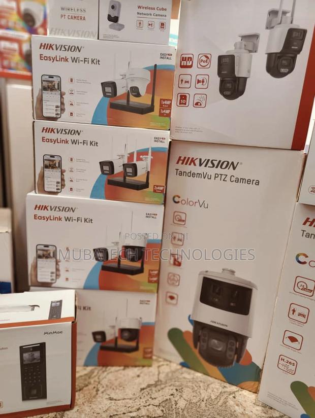 Hikvision Wifi Ip Wireless Kit With 2x4mp Camera Built-in Speaker Mic