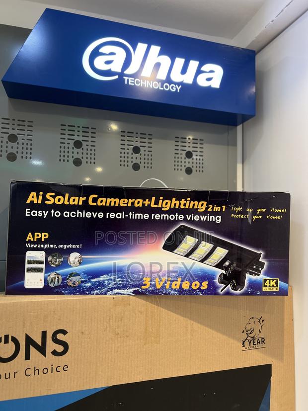 Solar Street Light With 4g Sim Solar Camera Dual Lens Ai 450w · Photo 1