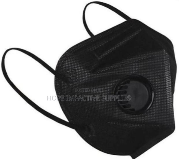 Kn95 Nose Mask With Valve<> Black - [20pcs Per Pack]. · Photo 3