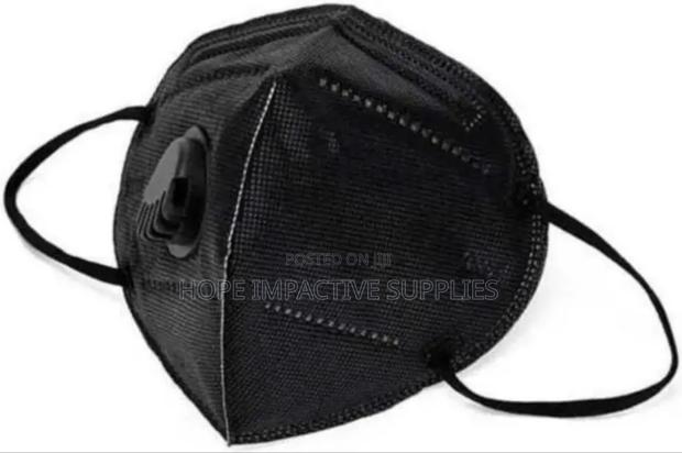 Kn95 Nose Mask With Valve<> Black - [20pcs Per Pack]. · Photo 4