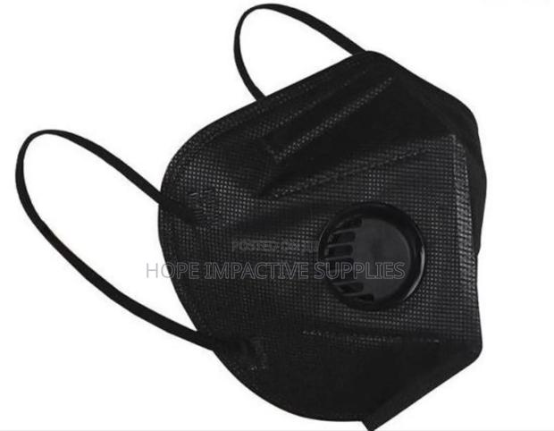 Kn95 Nose Mask With Valve<> Black - [20pcs Per Pack]. · Photo 6