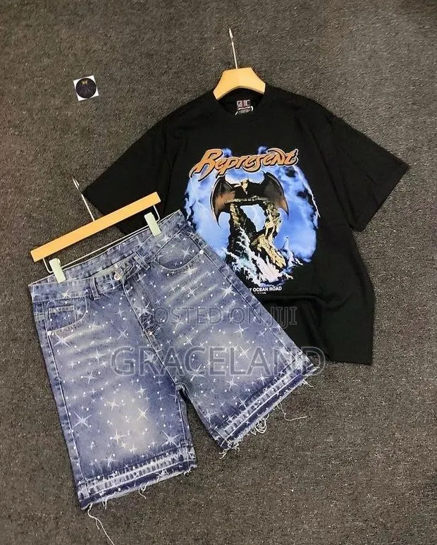 All Selective Designs for Men 2in1 Set Jeans Shorts-Top Available · Photo 1
