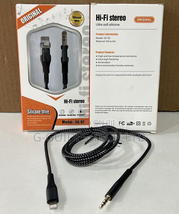 iPhone to 3.5mm Audio Jack Cable, Hi-Fi Stereo Silicone Cable · Photo 1