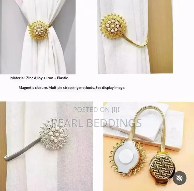 Beautiful Modern Classic Magnetic Curtains Holder Available in Pairs · Photo 1