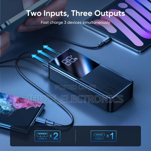 Joyroom 22.5w Fast Charging Power Bank 30000mah (Usb-C) · Photo 3