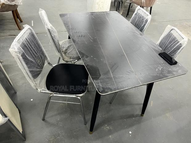 Black Marble Dining Set 4 Seater · Photo 2