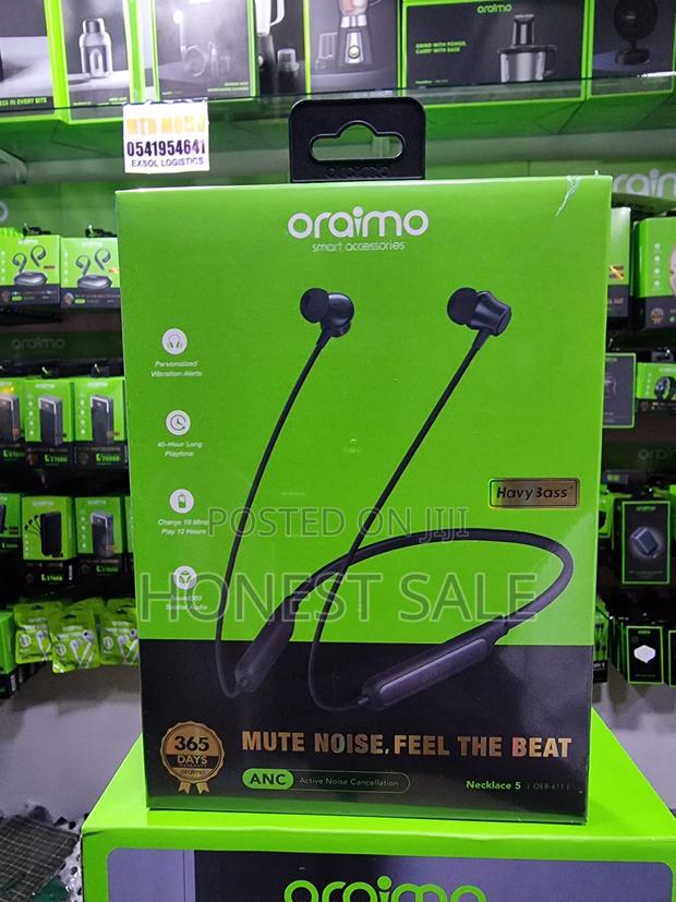 Oraimo Necklace 5 30db Noise Cancellation Call Vibration Earphones · Photo 1