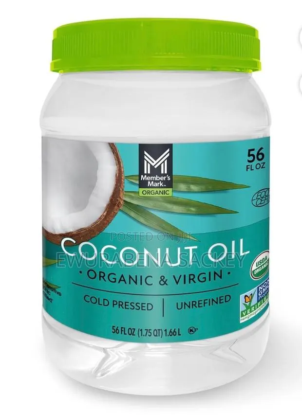 Pure Organic Cold-Pressed Coconut Oil - Big Jar (1.66l) Usa Import · Photo 1