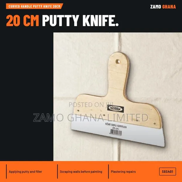 Curved Handle Putty Knife 20Cm - SGS401 · Photo 1