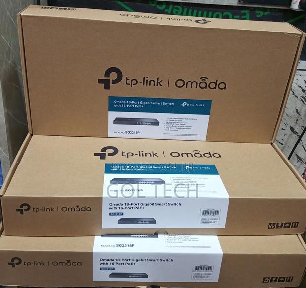 Tp-Link 16 Port Poe Gigabit Smart Manage Switch Omada 18-Port Sg2218p · Photo 1