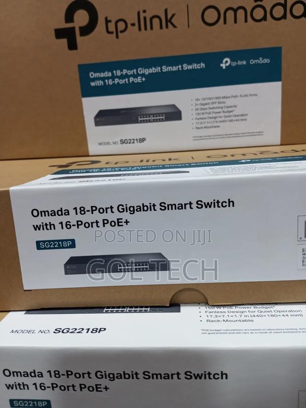 Tp-Link 16 Port Poe Gigabit Smart Manage Switch Omada 18-Port Sg2218p · Photo 4