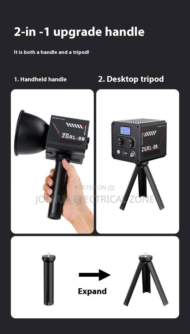 80w Led Video Light With Built-in Rechargeable Battery And Adjustable · Photo 3
