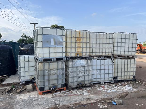 1000 Litres Water Tank Ibc Tanks, Water Storage. White Tank With Cage · Photo 1