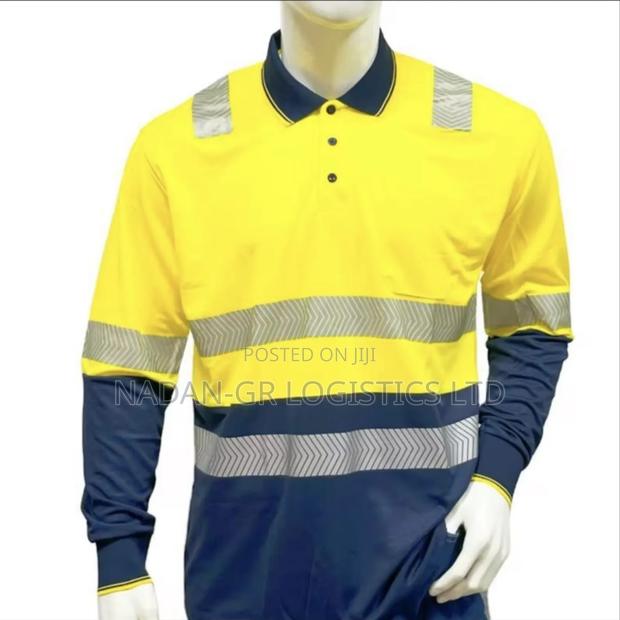 Reflective Long Sleeve Poloshirt-yellow · Photo 2