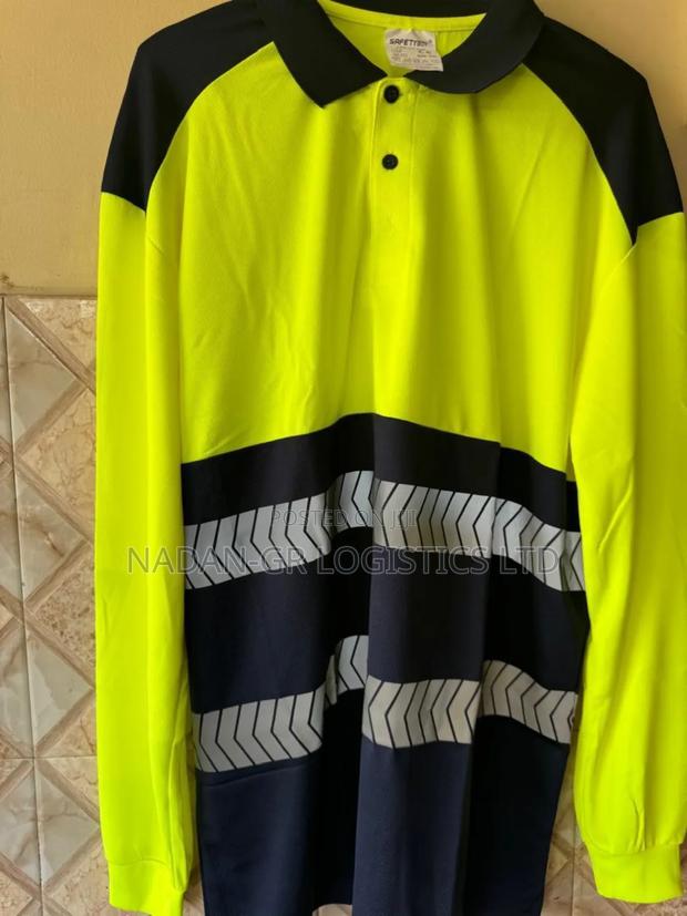 Reflective Long Sleeve Poloshirt-yellow · Photo 1