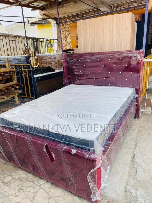 Double Fabric Bedframe With Mattress · Photo 1