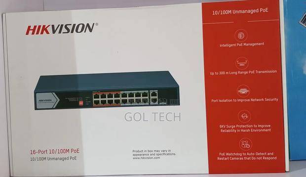 Hikvision 16-Port Poe Switch Unmanaged Poe Switch 300m Long Range · Photo 2